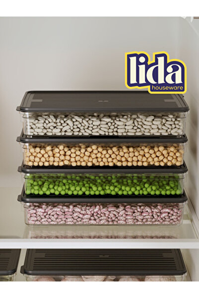 Lida Houseware 2200 ml Smart Plastic Storage Container