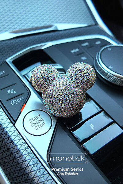 Monolick Diamond Kristal Ve Baget Taşlı Mickey Mouse Araba Oto Klima Petek Araç Kokusu 10ml Esanslı