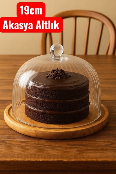 ADA Ahşap oyma ve çerçevecilik Cake Fanusu-Pasta Presentation Fanus