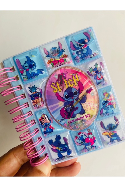 synshop Stitch 3D Water Glitter Beaded Cover Sticker Notepad