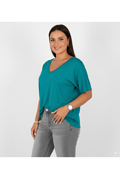 Barato V-Neck Trend Large Size Cotton Fabric Premium T-Shirt