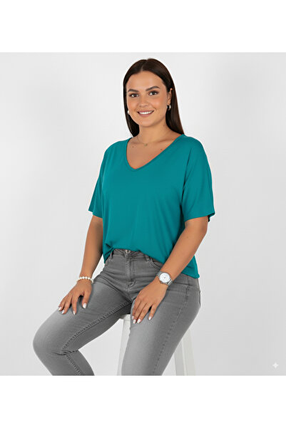 Barato V-Neck Trend Large Size Cotton Fabric Premium T-Shirt