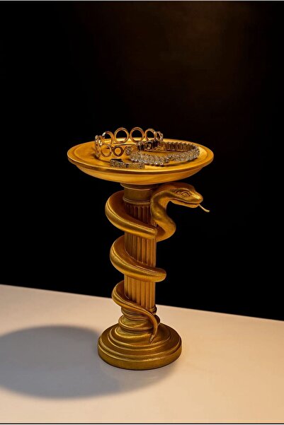 GEZEGENX Stylish Gold Color Jewelry Stand Snake Decorative Jewelry Exhibition...