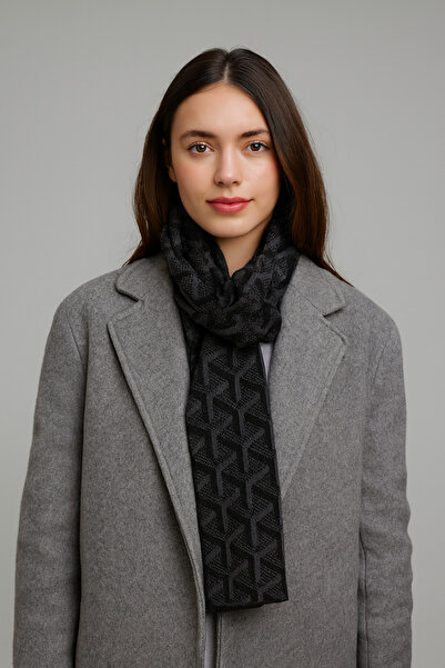 Sebir Moda Eșarfă tricotată cu model în Y