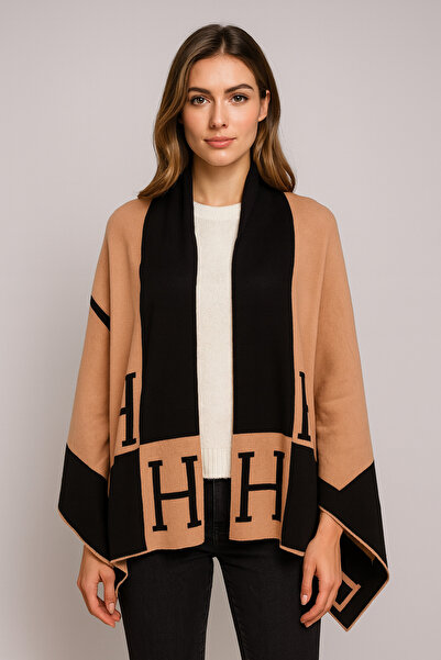 Sebir Moda شال تريكو منقوش على الوجهين