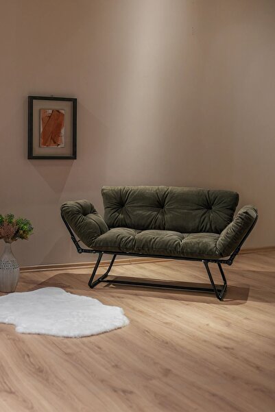 Home Monero Yatak Ikili Kanepe Mekanizmalı Kollarıyla Açılan Yataklı Koltuk Rahat & Şık Tasarım Yeşil