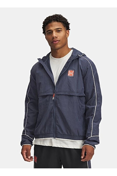 Under Armour 1389825-044 UA Run 96 Jacket Fitted Gri Erkek Zip Ceket