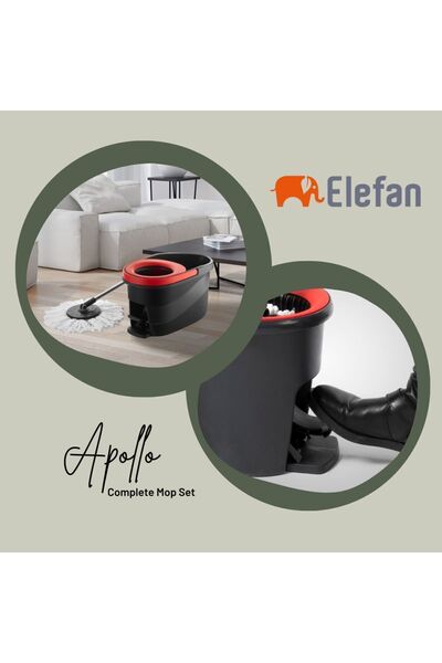 Elefan Torr Turbo Pedallı Mop Vilada Temizlik Seti Ultra Strong Avantajlı Paket