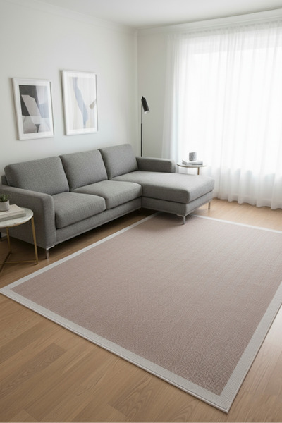 Markaev Vizon Krem Renk Modern Hasır Jüt Halı 3947a Vizon Krem