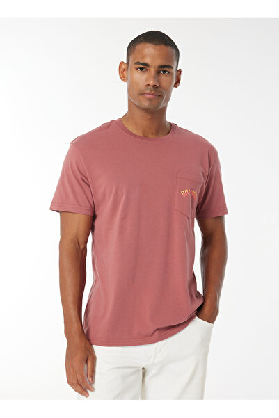 BİLLABONG EBYZT00175STACKED ARCH PK TEES Dusty Rose Ανδρικό μπλουζάκι με λαιμόκοψη κανονική εφαρμογή