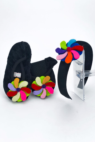 CEYDA SHOES Σετ κάλτσες με κορώνα και μποτάκια για παιδιά - Gösteri Pisisi