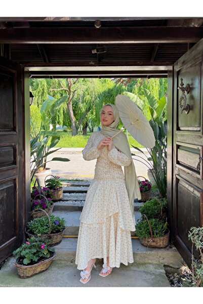 Marselline Desenli Peri Elbise