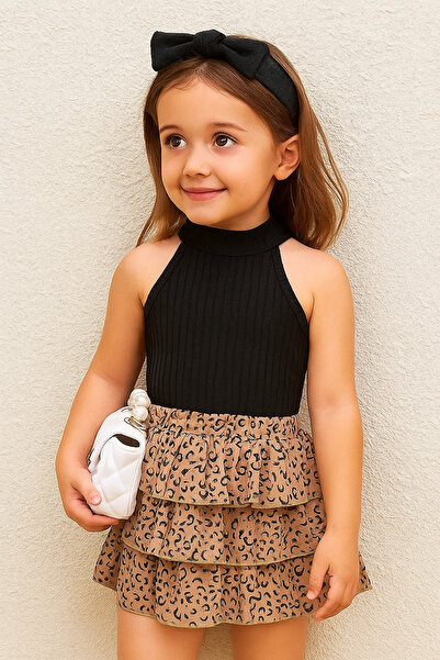 miço kids Set de vară pentru fete cu fustă cu volane