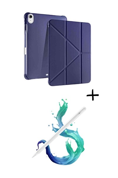 Fuchsia iPad A16 11Th Generation Nesil A16 2025 Compatible Tri-Folding Tablet Case + Palm-Rejection Tablet Pen