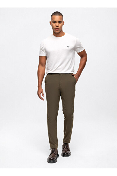 Back And Bond Normal Bel Normal Paça Slim Fit Haki Erkek Pantolon B33W31017
