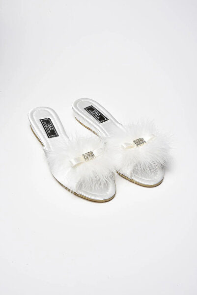 QKK Γυναικείες παντόφλες σπιτιού με ίσια τακούνι νυφική ​​προίκα