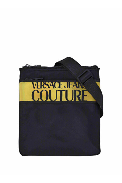 VERSACE JEANS COUTURE Siyah - Altın Erkek 22x24x1 cm Postacı Çantası 75YA4B96