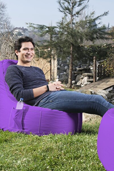 EARMUT Eva Spor Dikiş Armut Koltuk Mor