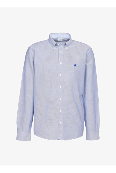BROOKS BROTHERS Slim Fit Klasik Yaka Lacivert Erkek Gömlek BBSP23MSH091