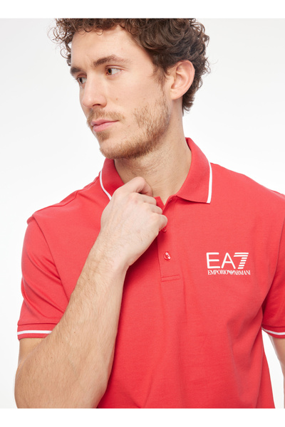 EA7 Koyu Kırmızı Erkek Polo T-Shirt 6RPF01PJ7BZ1462