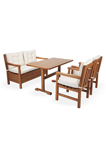 babilconcept Sandıklı Balkon Bahçe Oturma Grubu - Bal Rengi