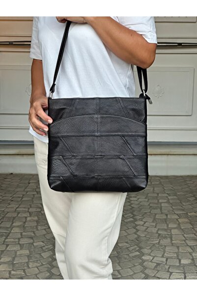 Deribag Genuine Leather Medium Size Cross Strap Women's Bag 29*29*4 cm