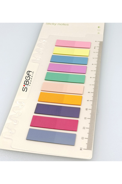 sibga tasarım Postit ملون شفاف Post-it Post It.علامة مرجعية للكتاب، ورق ملاحظات لاصق، 200 ورقة