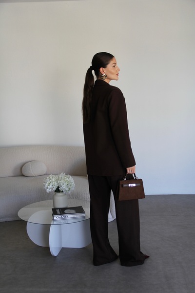 Julidress Kávékabát Crop és Palazzo Pants 3 részes prémium szett