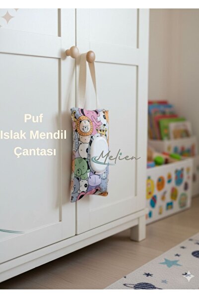 Melien Islak Mendil Saklama Çantası Seyahatte Evde Arabada İşte ve Bebek Arab...