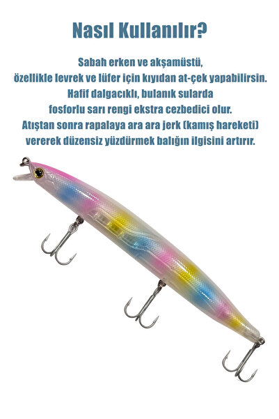 ALASTOR Rapala Balık Yemi Bilyeli 3 İğneli Rapala 17gr Rapala 130mm Balık Yemi Palamut Levrek Turna İstavrit