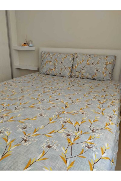 Sares Home Floral Yellow Lavender Pattern Oversize Elastic Sheet Set