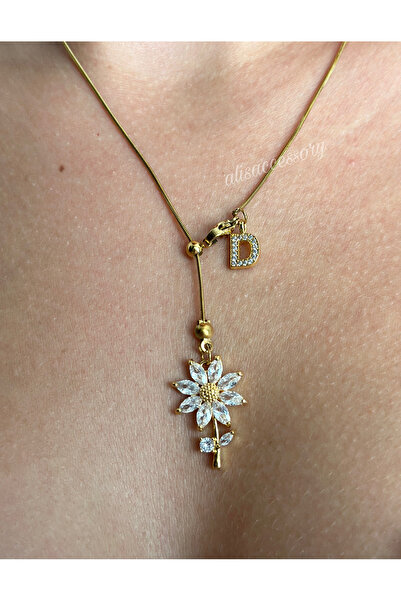 Alis Accessory Özel kartlı papatya kolye