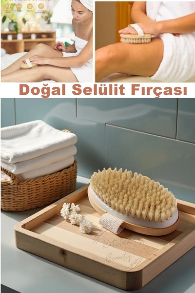 Kitchen Beauty Doğal At Kılı Selülit Fırçası Batık Tüy Ve Çatlak Karşıtı