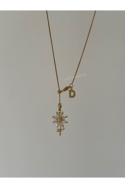 Alis Accessory Özel kartlı papatya kolye