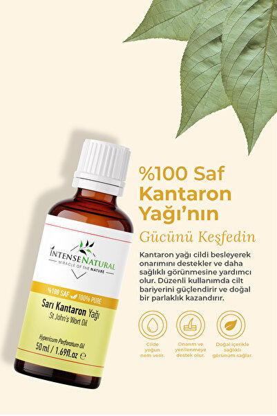 İntense Natural Sarı Kantaron Yağı 50 ml %100 Saf ve Doğal St John's Wort Oil