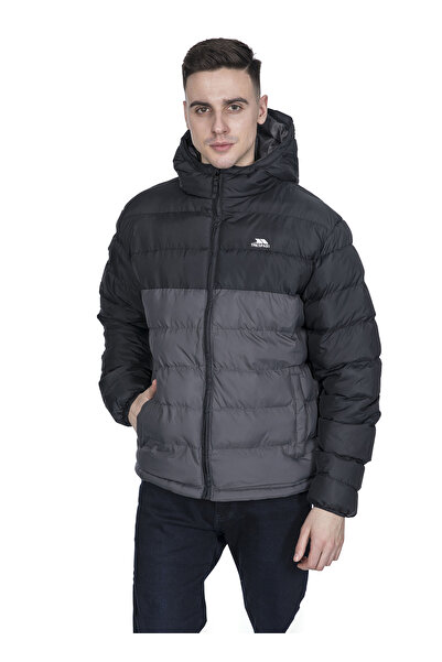 Trespass Μαύρο παλτό με κουκούλα MAJKCAN20007