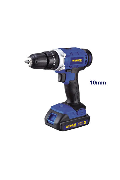 Generic 20V Cordless Drill, Two Li-Ion Batteries and Fast Charger, 10mm within 13 accessories Pieces