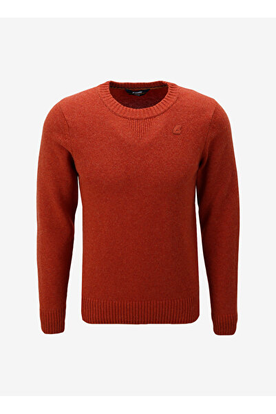 K-Way Klasik Yaka Normal Düz Turuncu Erkek Kazak K2112PW_SEBASTIEN LAMBSWOOL