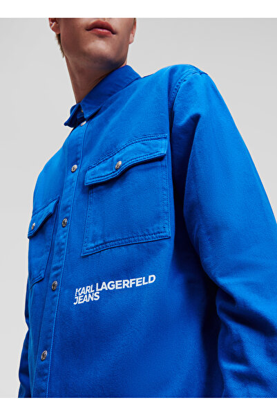 Karl Lagerfeld Jeans Normal Mavi Erkek Gömlek 236D1650_KLJ UTILITY SHIRT JACKET
