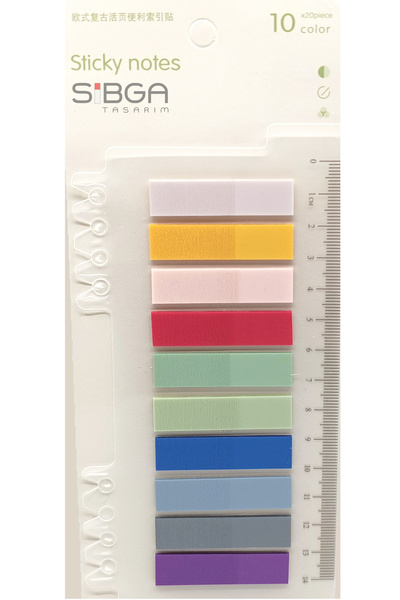 sibga tasarım Şeffaf Renkli Postit Post-it Post It. Kitap Ayracı Ayraç Postit...