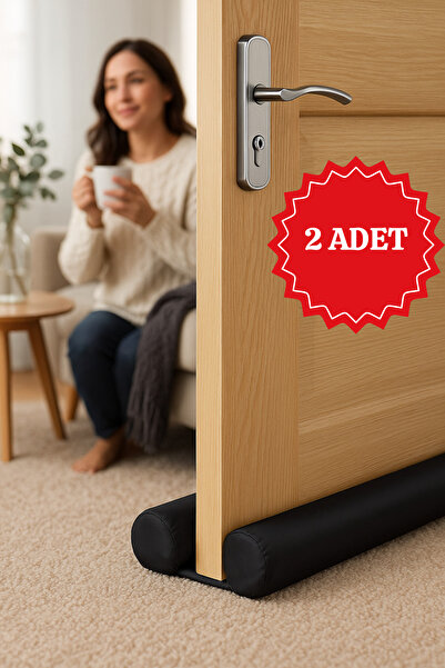 HASBY 2 Adet Kapı Altı Rüzgar Önleyici Kapı Altı Yalıtım Eşik Süngeri Isı Işık Toz Soğuk Gürültü Önleyici
