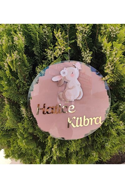 Gökçem hediyelik Figürlü bebek odası hastane odası kapı süsü