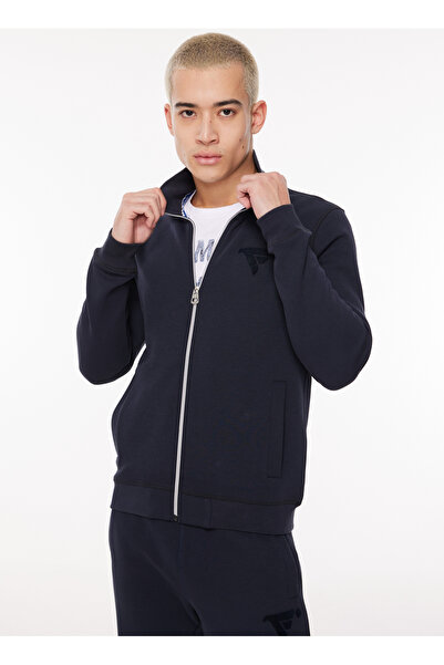 Fred Mello Dik Yaka Lacivert Erkek Sweatshırt FM23W31FZ