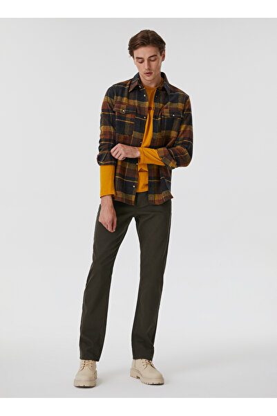 Lee Cooper Normal Bel Slim Straight Haki Erkek Chino Pantolon 241 LCM 221002 JAGGER HAKI