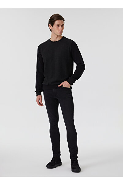 Lee Cooper O Yaka Siyah Erkek Sweatshırt 241 LCM 241015 NEWDIAGONAL SIYAH