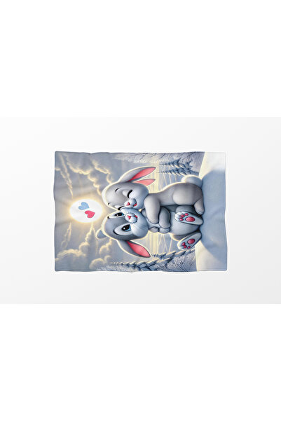 Home Cute Rabbit Rabbit Pattern Fleece Tv Blanket Polar Soft Blanket