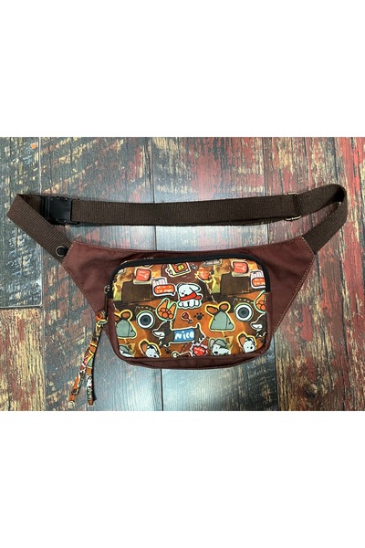 Street Bag Ethnic Authentic Dog Pattern Casual Travel Waist Bag Multi-Pocket Water Resistant Waterproof