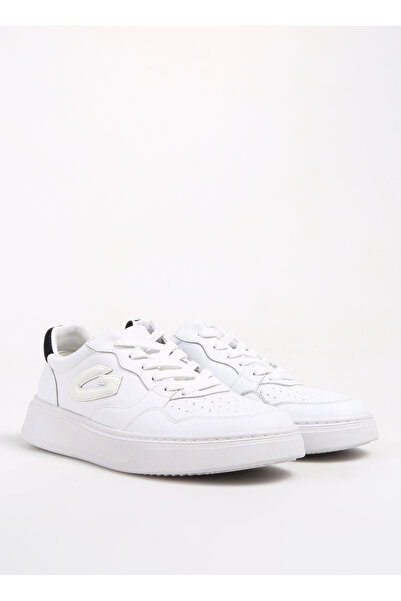 ALBERTO GUARDIANI White-Black Men's Leather Sneaker New Era 0402