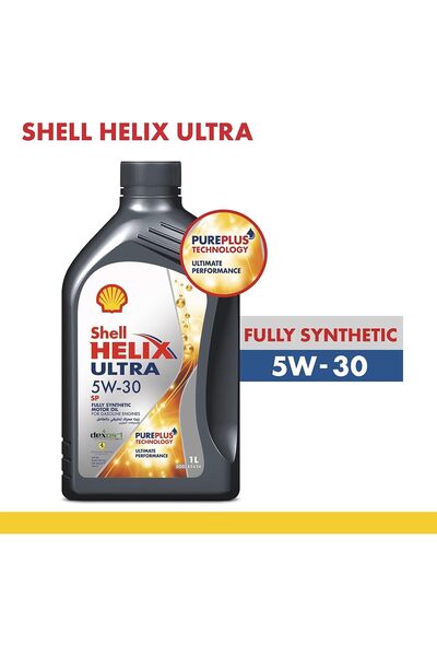 SHELL زيت شل Helix Ultra SP 5W30 dexos1 Gen3 – كرتون (12عبوة ×1 لتر ) / صنع بالمملكة العربية السعودية