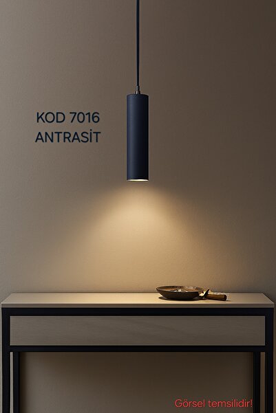 Bozyaka Aydınlatma Serena Dekoratif Metal Tavan Sarkıt Tekli Antrasit Modern ...